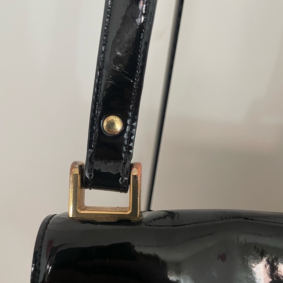 ❤️Ralph Lauren - Discontinued Crossbody Bag Black with Golden Metallic D… - Picture 8 of 17